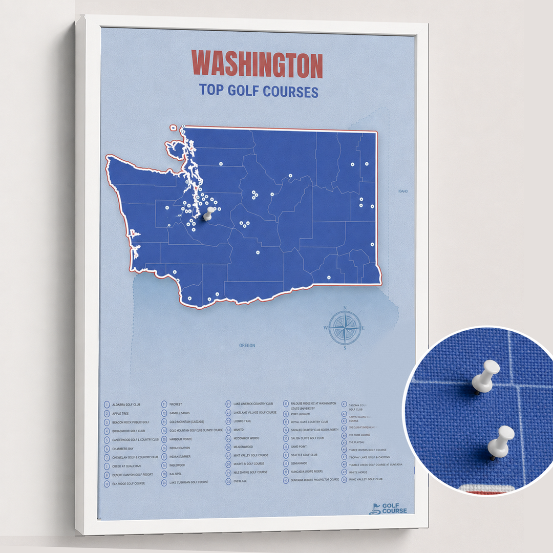 Map of Washington Golf Courses