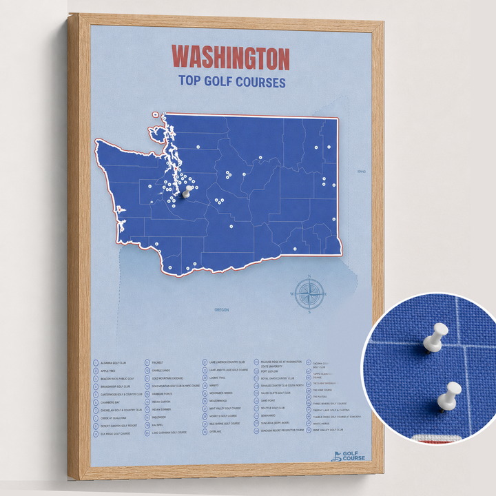 Map of Washington Golf Courses