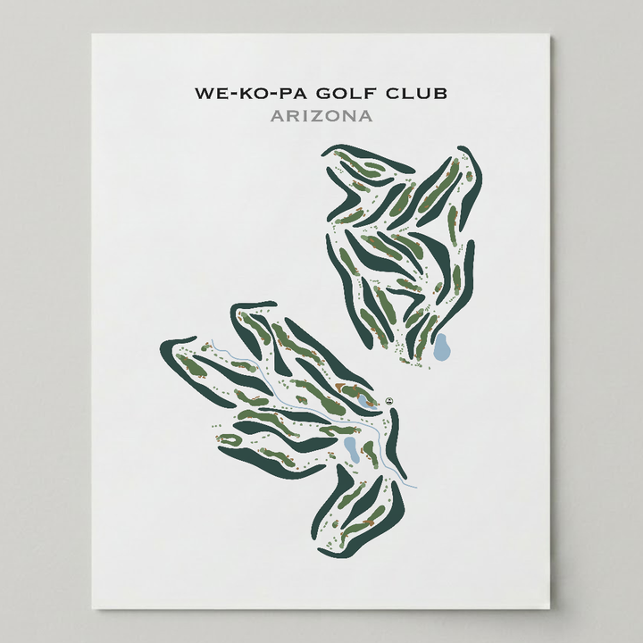 WE-KO-PA Golf Club, Arizona - Printed Golf Courses