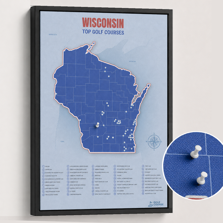Map of Wisconsin Golf Courses