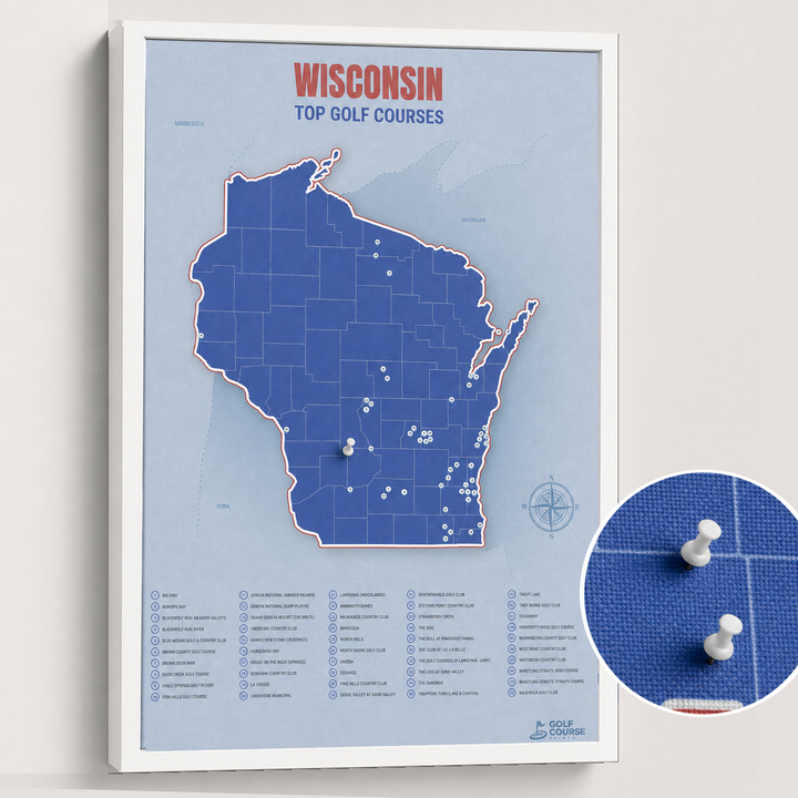 Map of Wisconsin Golf Courses