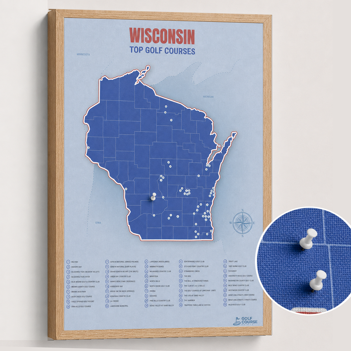 Map of Wisconsin Golf Courses