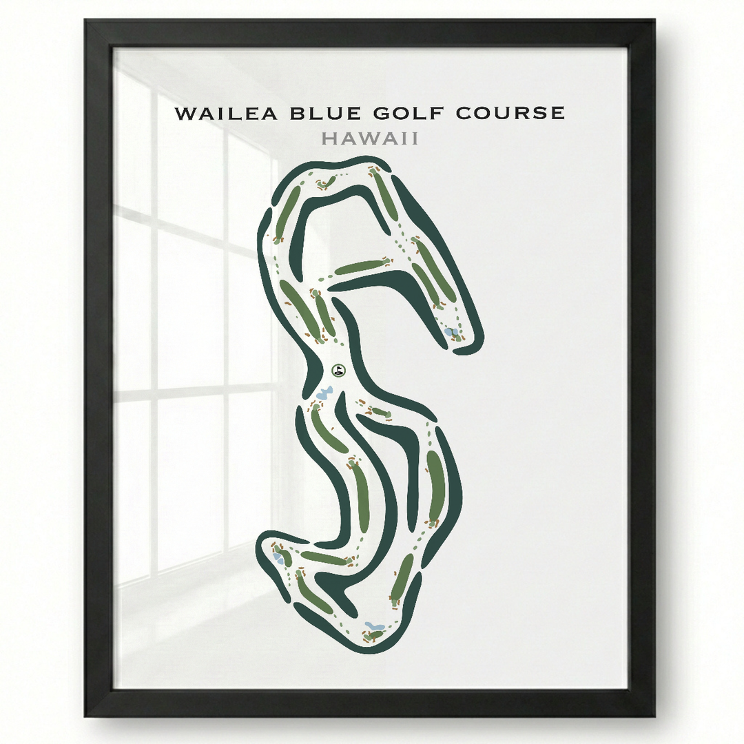 Wailea Blue Golf Course, Hawaii - Printed Golf Courses