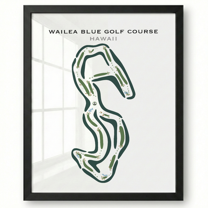 Wailea Blue Golf Course, Hawaii - Printed Golf Courses