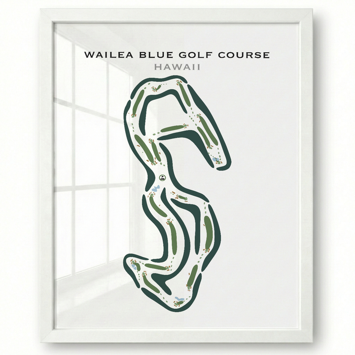 Wailea Blue Golf Course, Hawaii - Printed Golf Courses