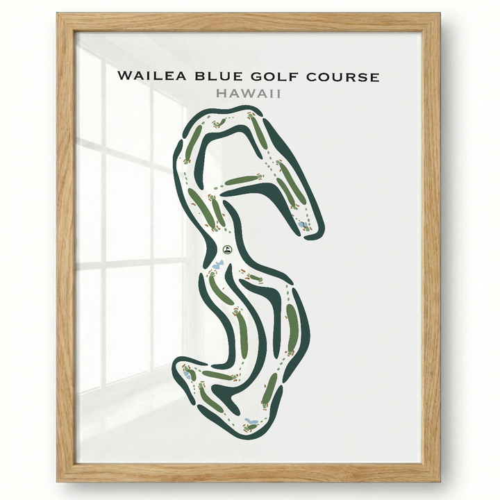 Wailea Blue Golf Course, Hawaii - Printed Golf Courses