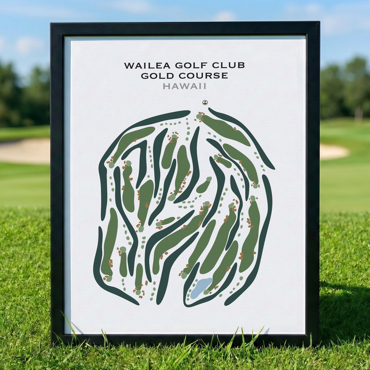 Wailea Golf Club Gold Course, Hawaii - Printed Golf Courses
