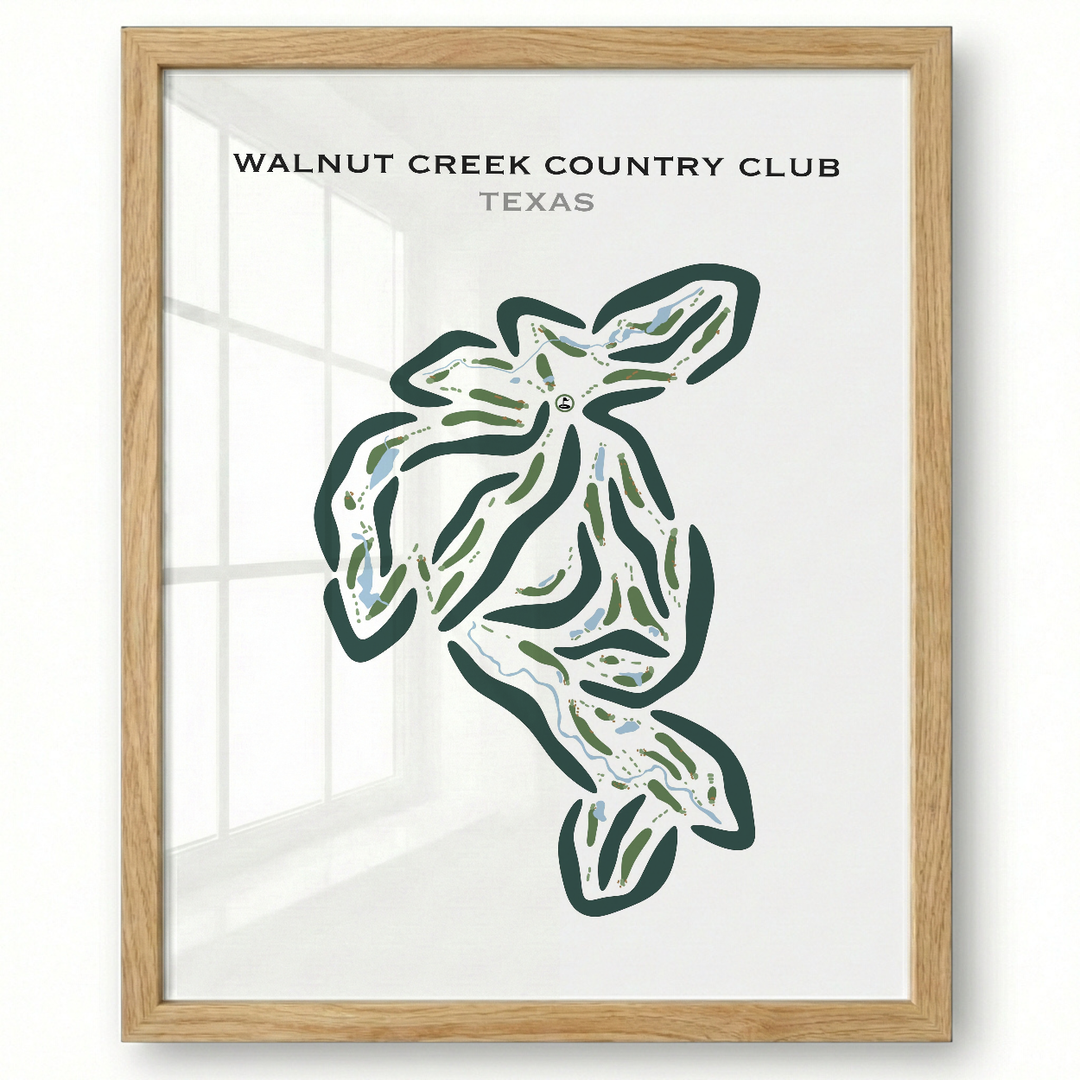 Walnut Creek Country Club, Texas - Printed Golf Courses