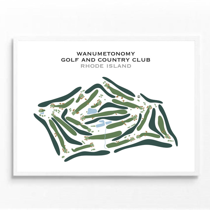 Wanumetonomy Golf and Country Club, Rhode Island - Printed Golf Course