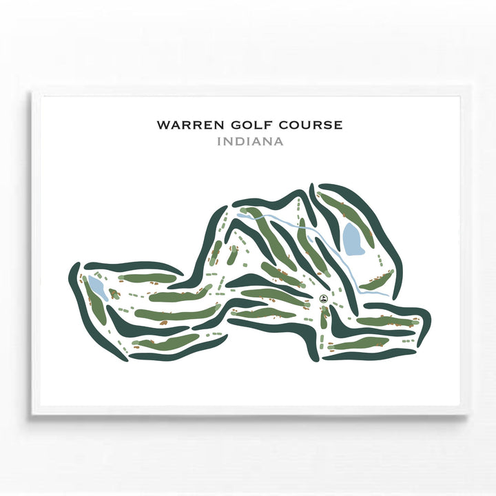 Warren Golf Course, Indiana - Printed Golf Courses