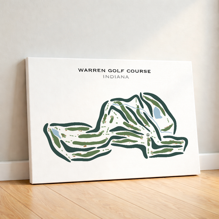 Warren Golf Course, Indiana - Printed Golf Courses
