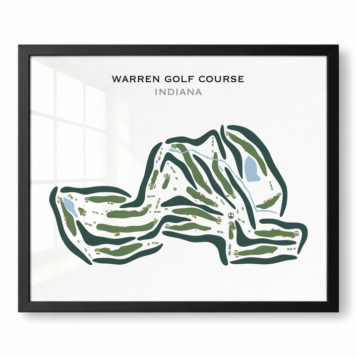 Warren Golf Course, Indiana - Printed Golf Courses
