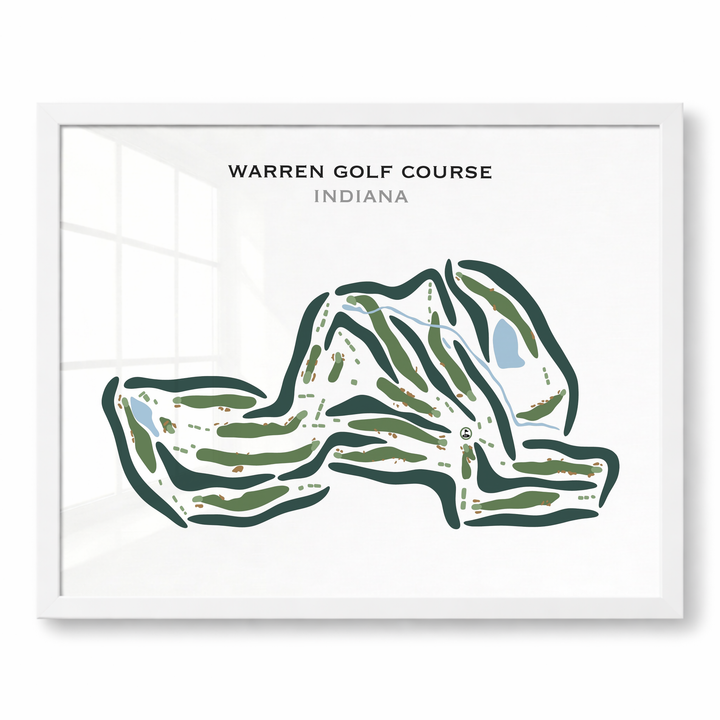 Warren Golf Course, Indiana - Printed Golf Courses