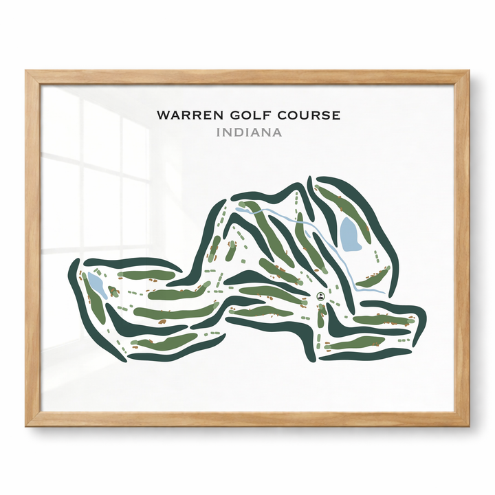 Warren Golf Course, Indiana - Printed Golf Courses