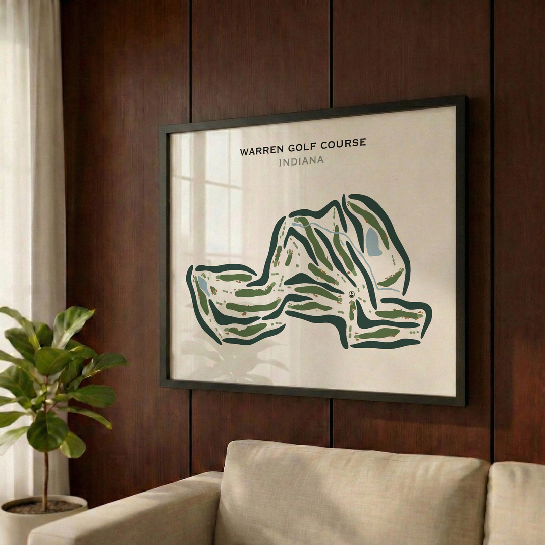Warren Golf Course, Indiana - Printed Golf Courses