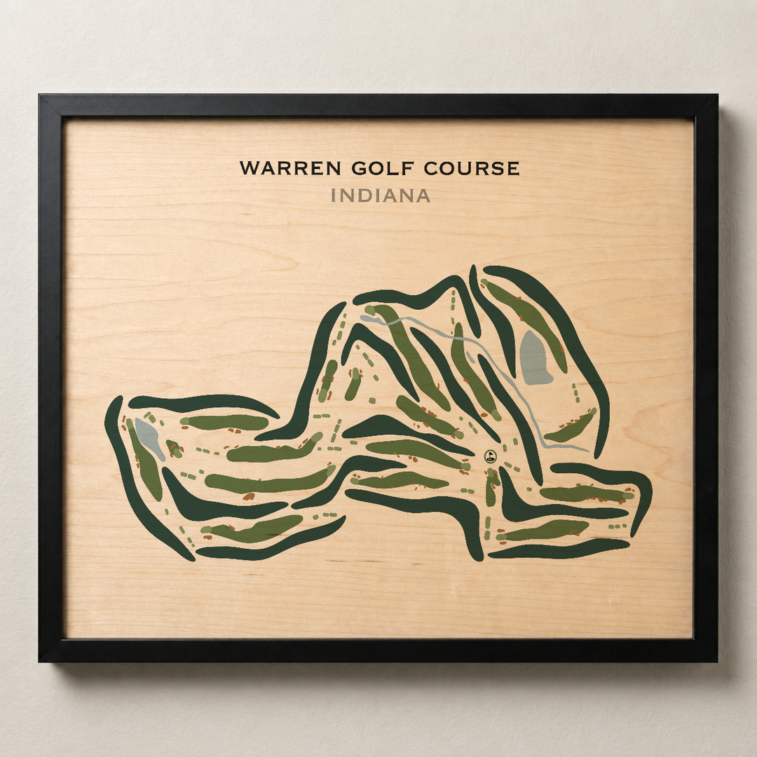 Warren Golf Course, Indiana - Printed Golf Courses