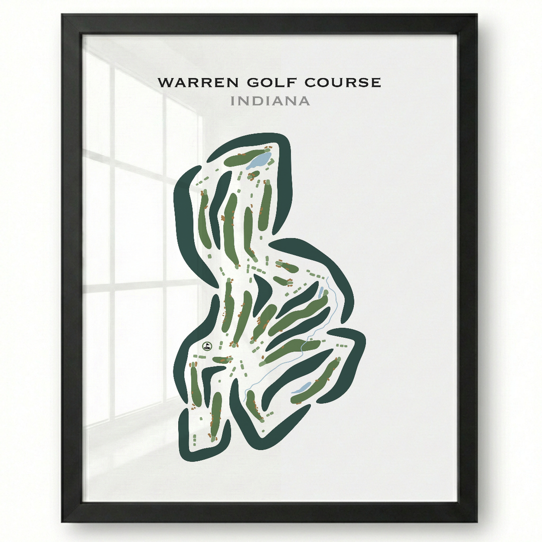 Warren Golf Course, Indiana - Printed Golf Courses