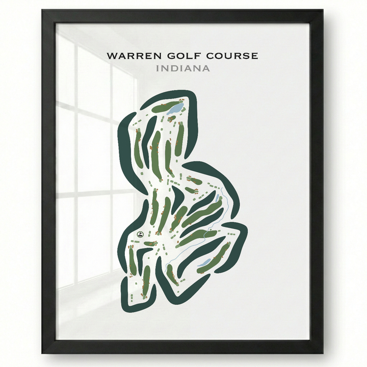 Warren Golf Course, Indiana - Printed Golf Courses
