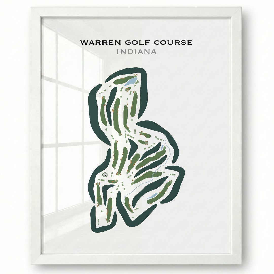 Warren Golf Course, Indiana - Printed Golf Courses