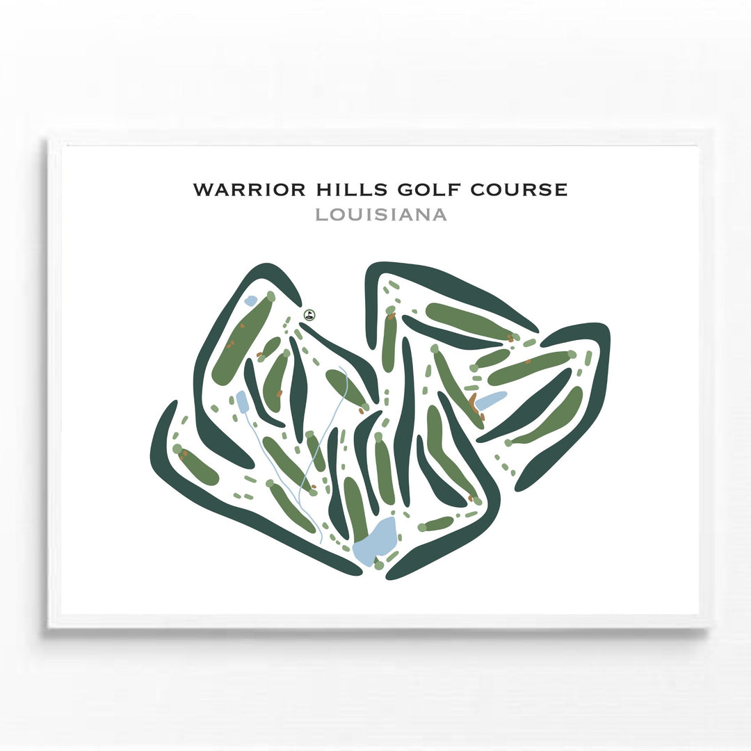 Warrior Hills Golf Course, Louisiana - Printed Golf Courses