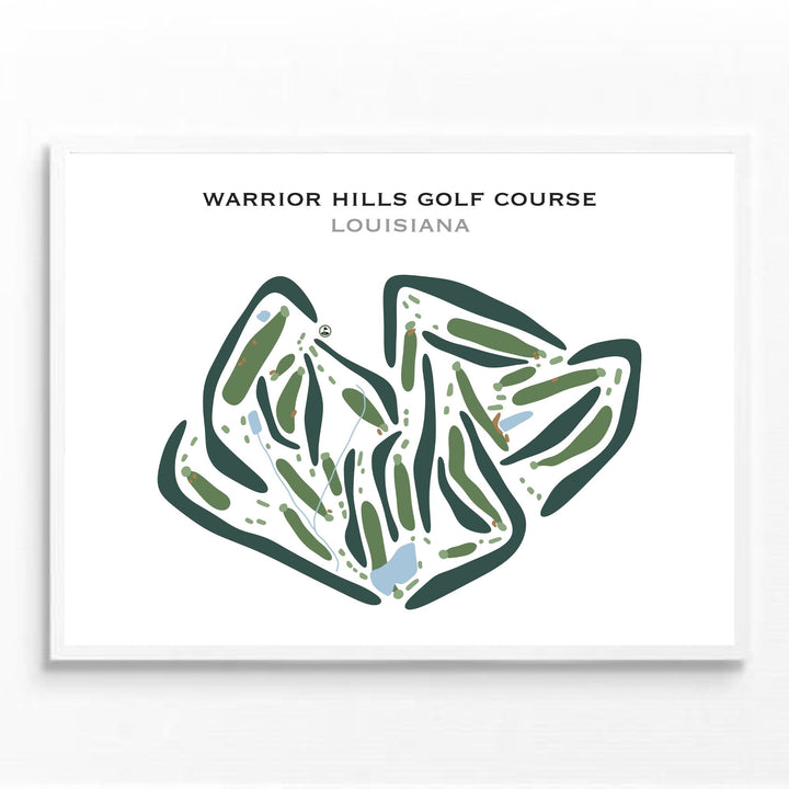 Warrior Hills Golf Course, Louisiana - Printed Golf Courses