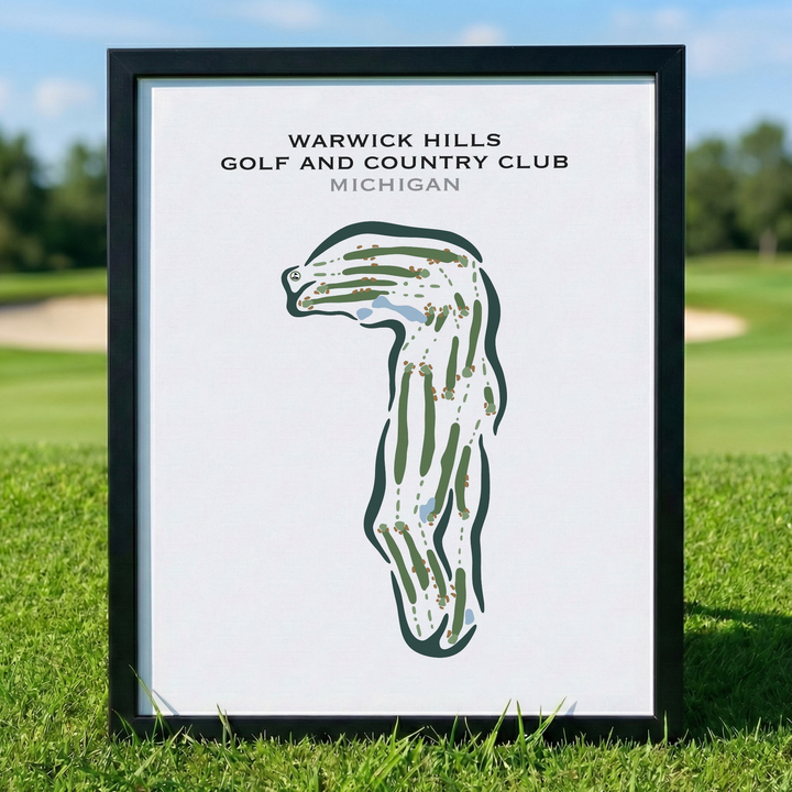 Warwick Hills Golf & Country Club, Michigan - Printed Golf Courses