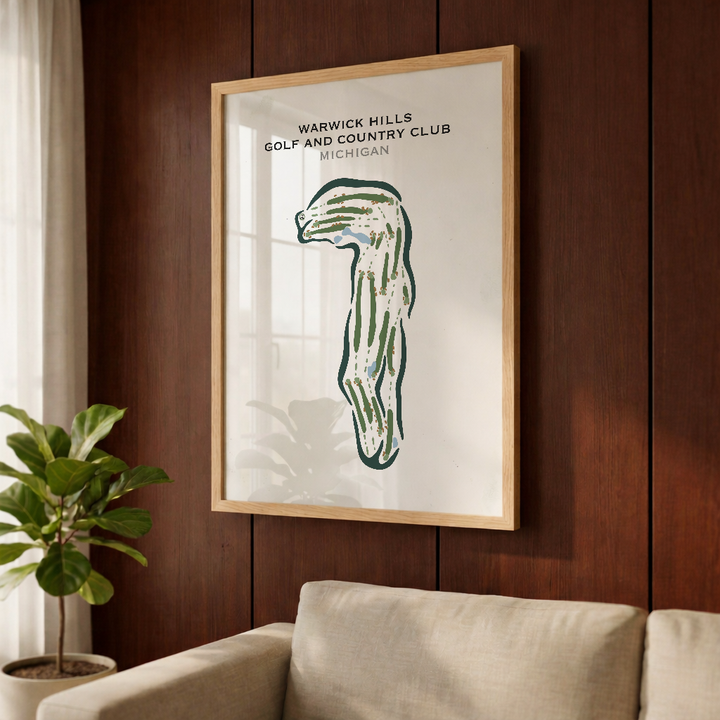 Warwick Hills Golf & Country Club, Michigan - Printed Golf Courses