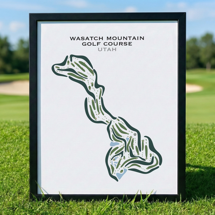 Wasatch Mountain Golf Course, Midway Utah - Printed Golf Courses