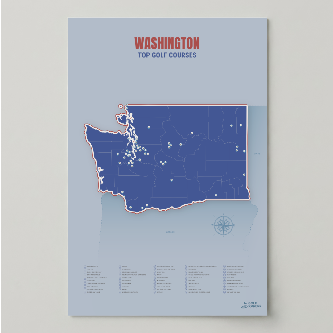 Map of Washington Golf Courses
