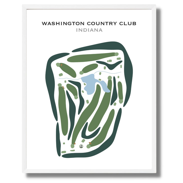 Washington Country Club, Indiana - Printed Golf Courses