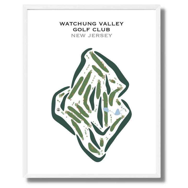 Watchung Valley Golf Club, New Jersey - Printed Golf Courses