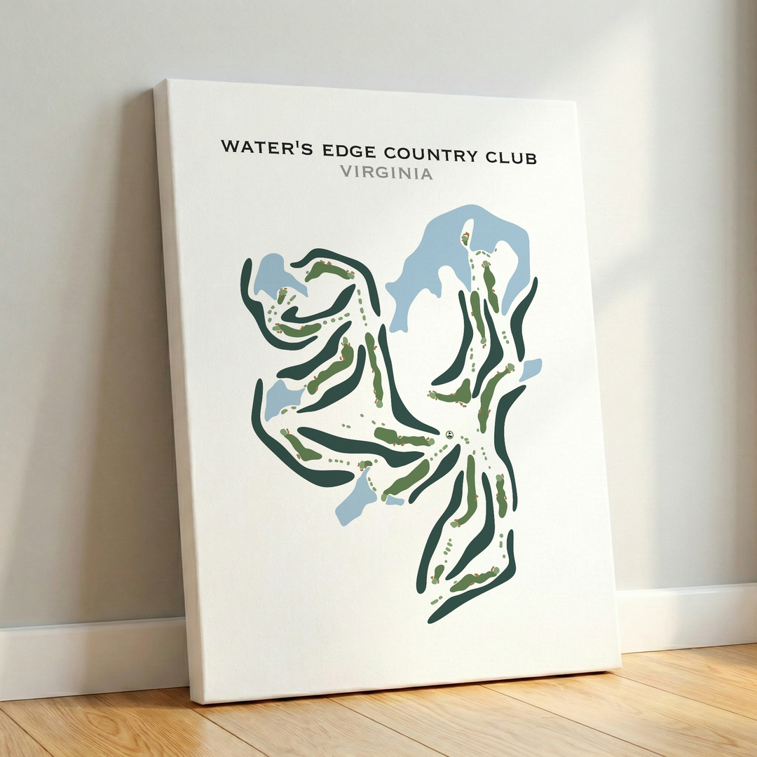 Water's Edge Country Club, Virginia - Printed Golf Course