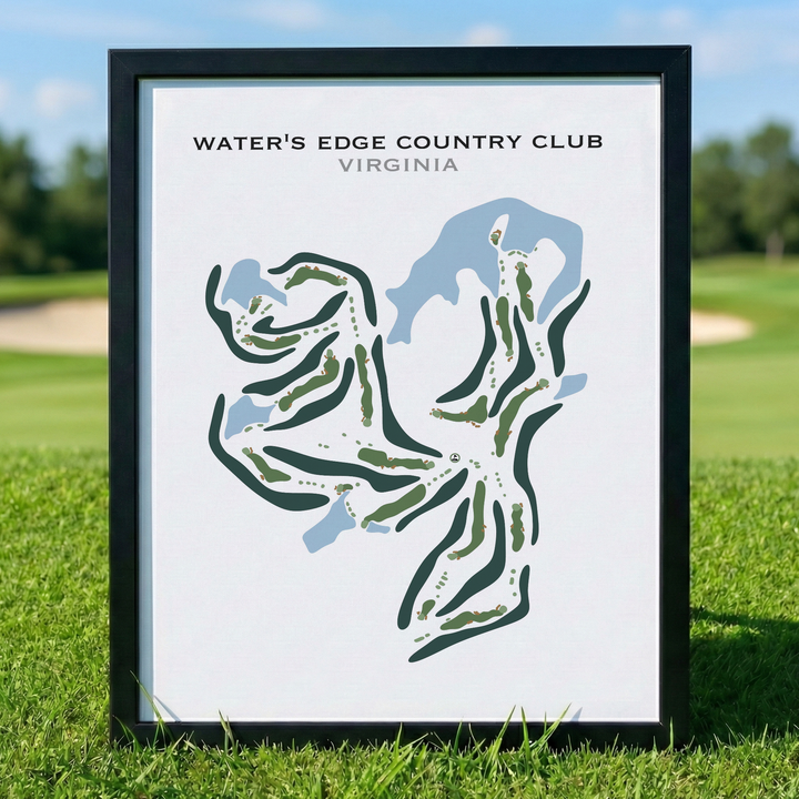 Water's Edge Country Club, Virginia - Printed Golf Course
