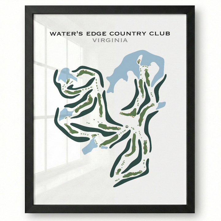 Water's Edge Country Club, Virginia - Printed Golf Course