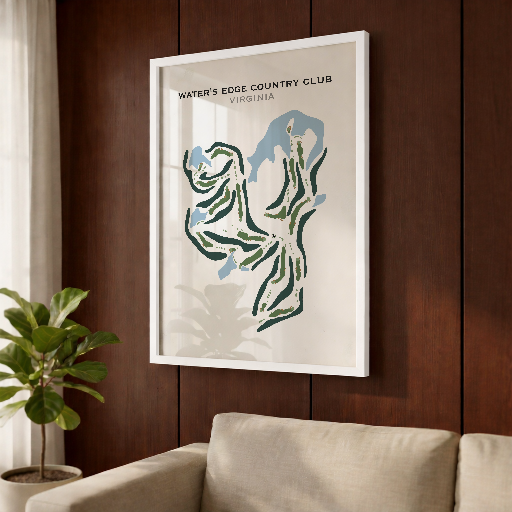 Water's Edge Country Club, Virginia - Printed Golf Course
