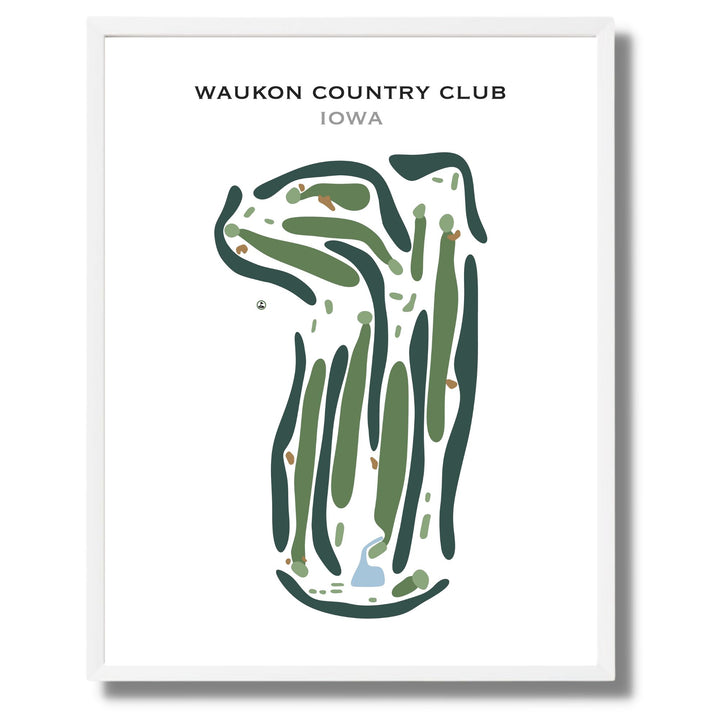 Waukon Golf and Country Club, Iowa - Printed Golf Course