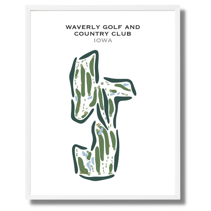 Waverly Golf & Country Club, Iowa - Printed Golf Course