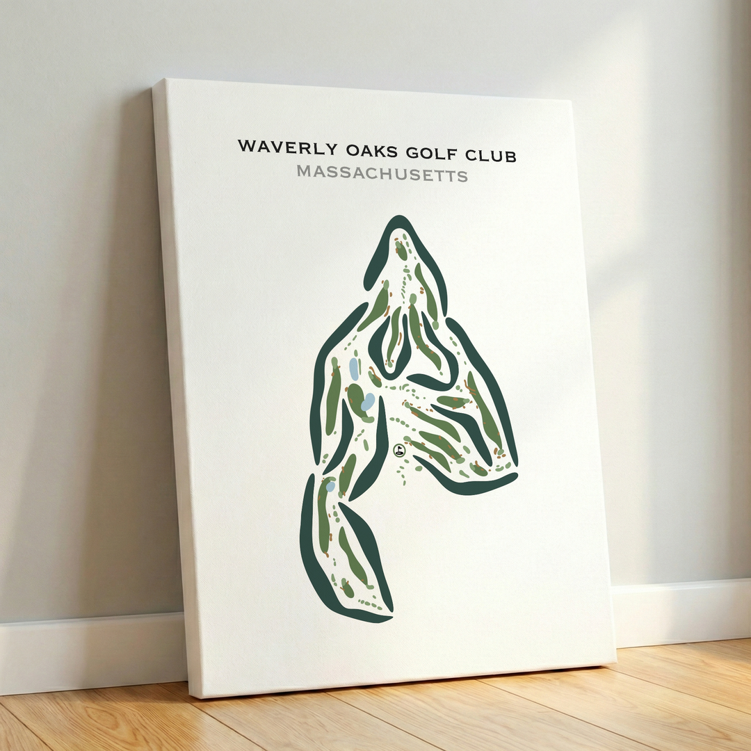 Waverly Oaks Golf Club, Massachusetts - Printed Golf Courses