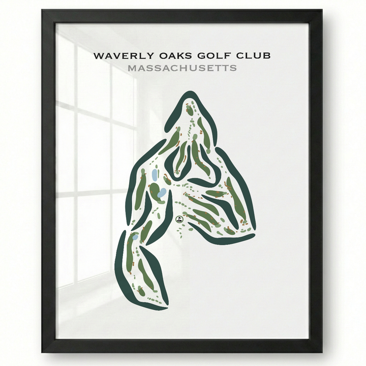 Waverly Oaks Golf Club, Massachusetts - Printed Golf Courses