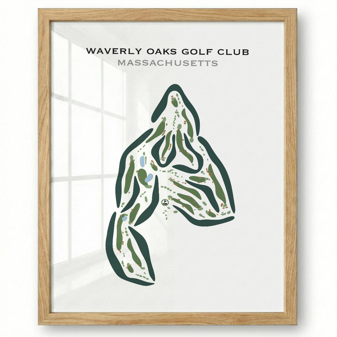 Waverly Oaks Golf Club, Massachusetts - Printed Golf Courses
