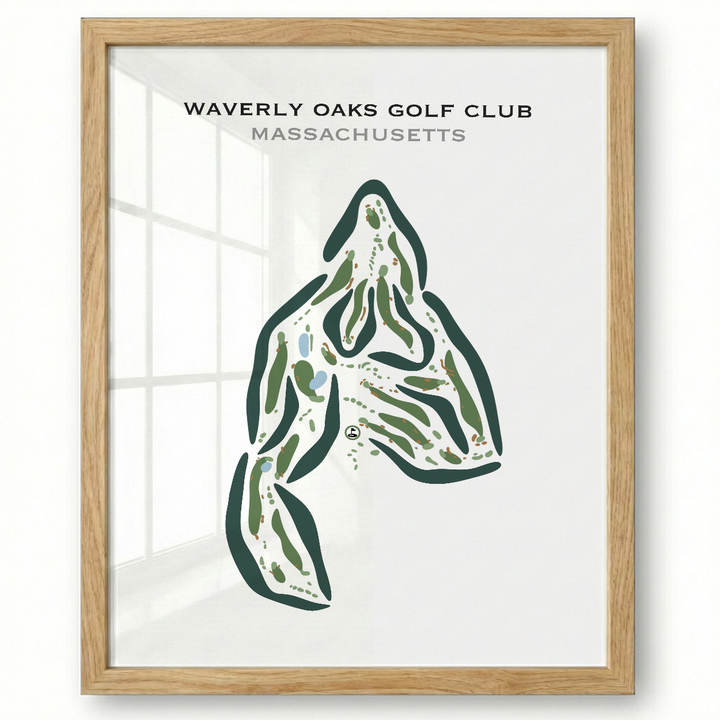 Waverly Oaks Golf Club, Massachusetts - Printed Golf Courses