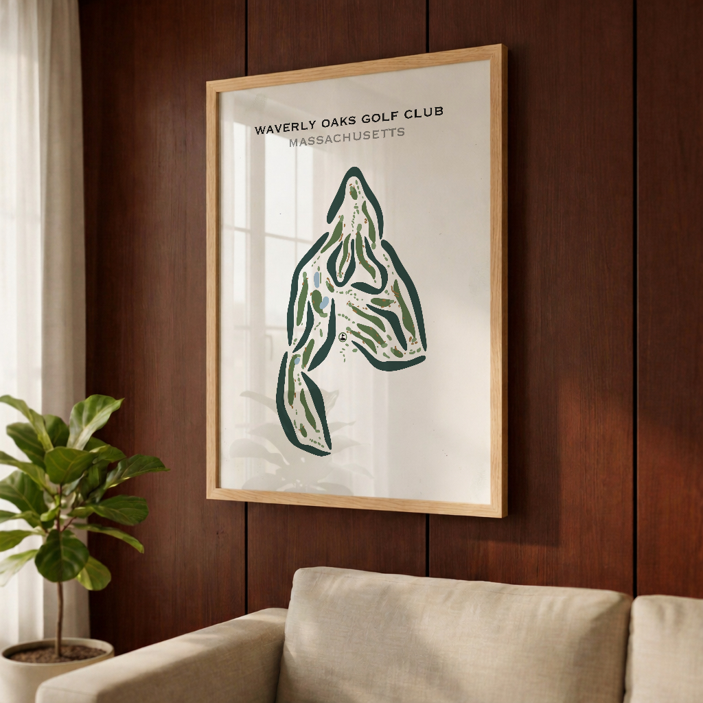 Waverly Oaks Golf Club, Massachusetts - Printed Golf Courses