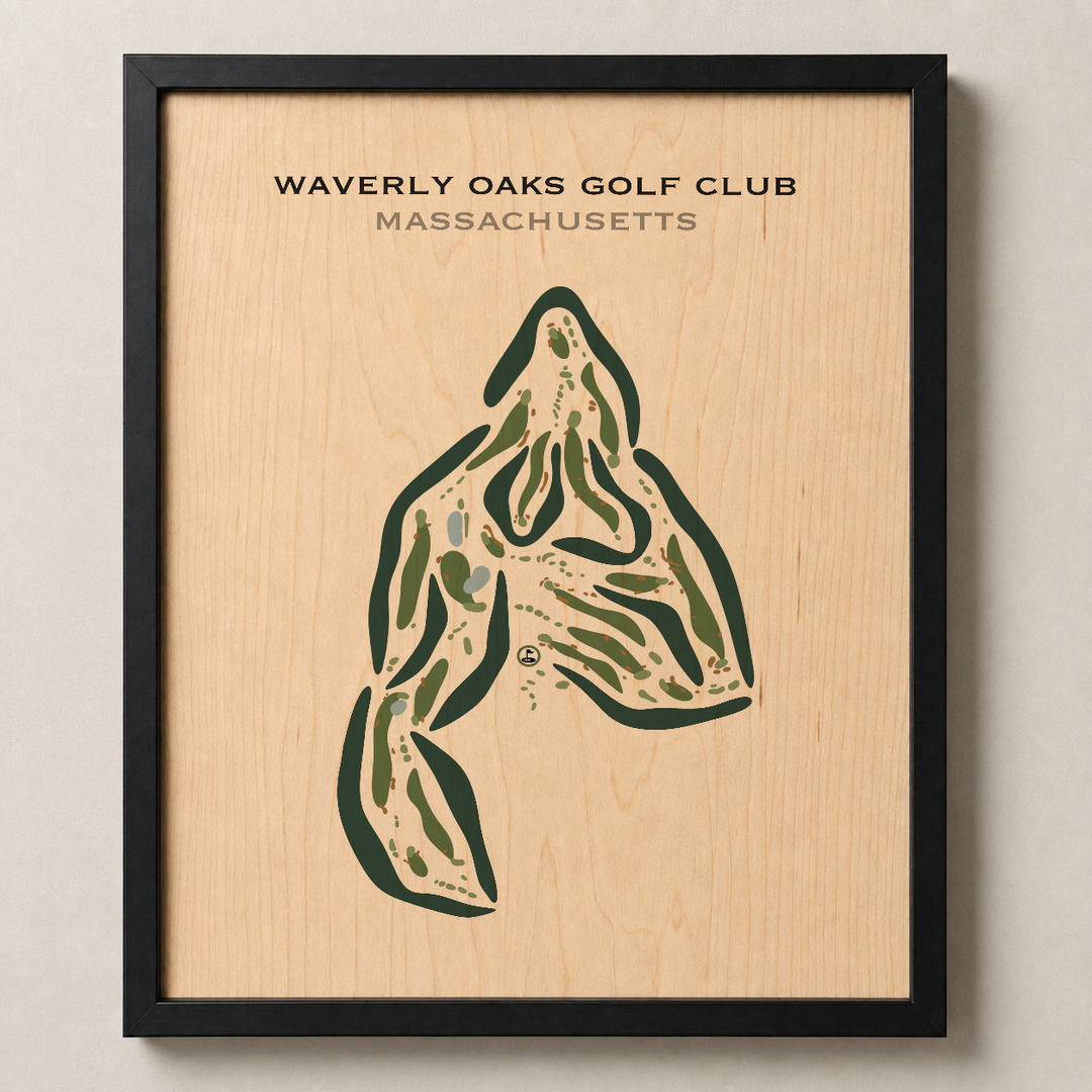 Waverly Oaks Golf Club, Massachusetts - Printed Golf Courses