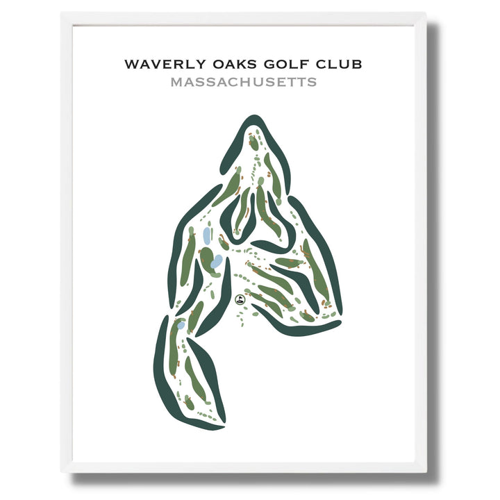 Waverly Oaks Golf Club, Massachusetts - Printed Golf Courses