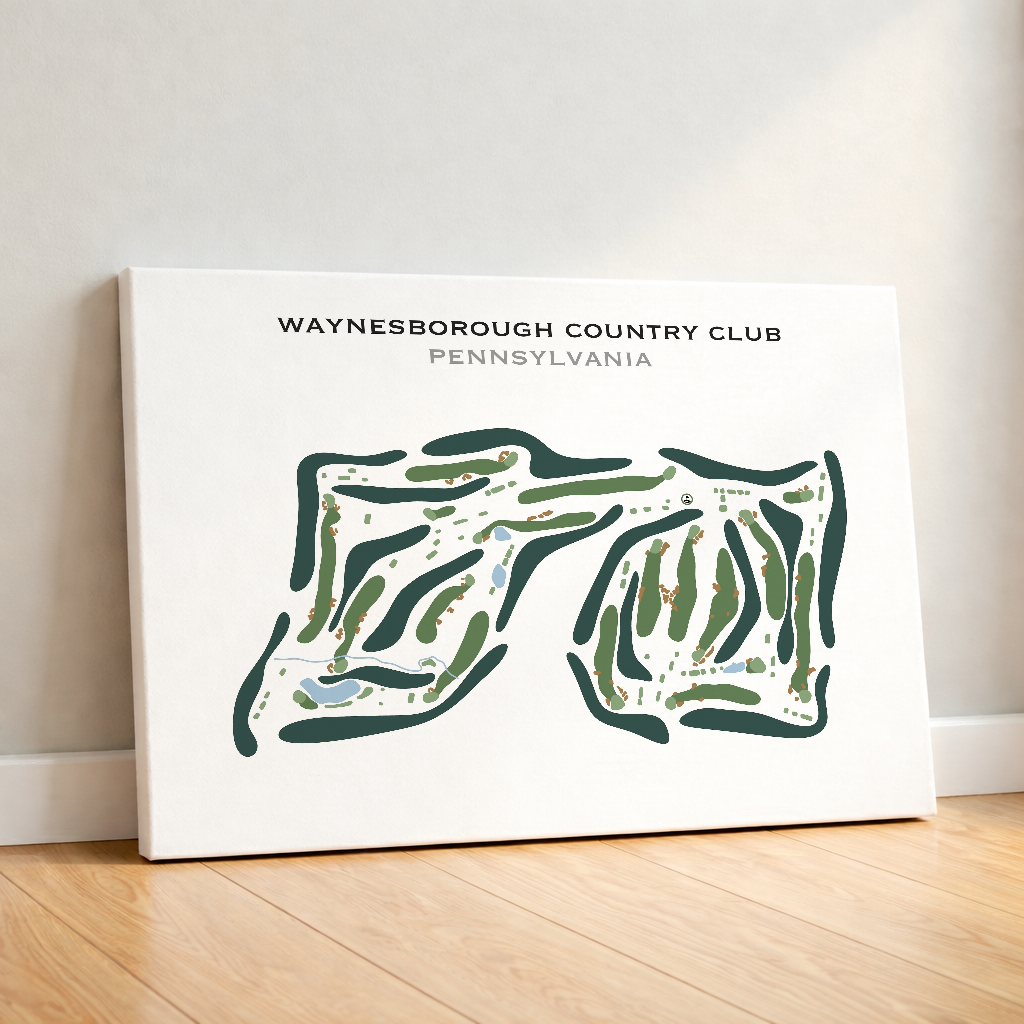 Waynesborough Country Club, Pennsylvania - Printed Golf Course