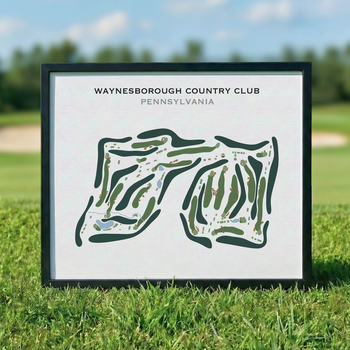 Waynesborough Country Club, Pennsylvania - Printed Golf Course