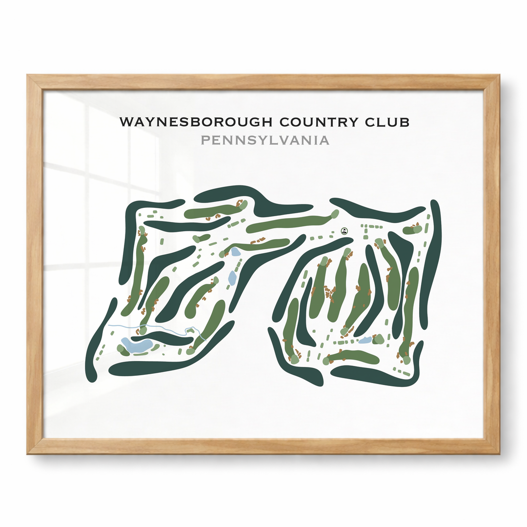 Waynesborough Country Club, Pennsylvania - Printed Golf Course