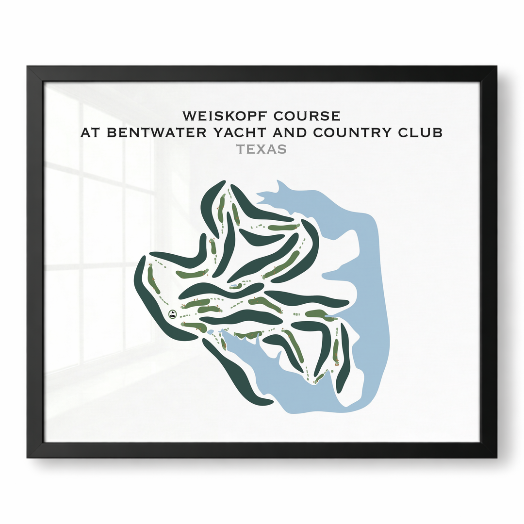 Weiskopf Course at Bentwater Yacht and Country Club, Texas - Printed Golf Courses