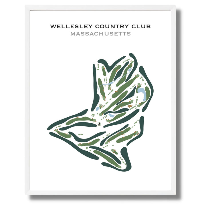 Wellesley Country Club, Massachusetts - Printed Golf Course