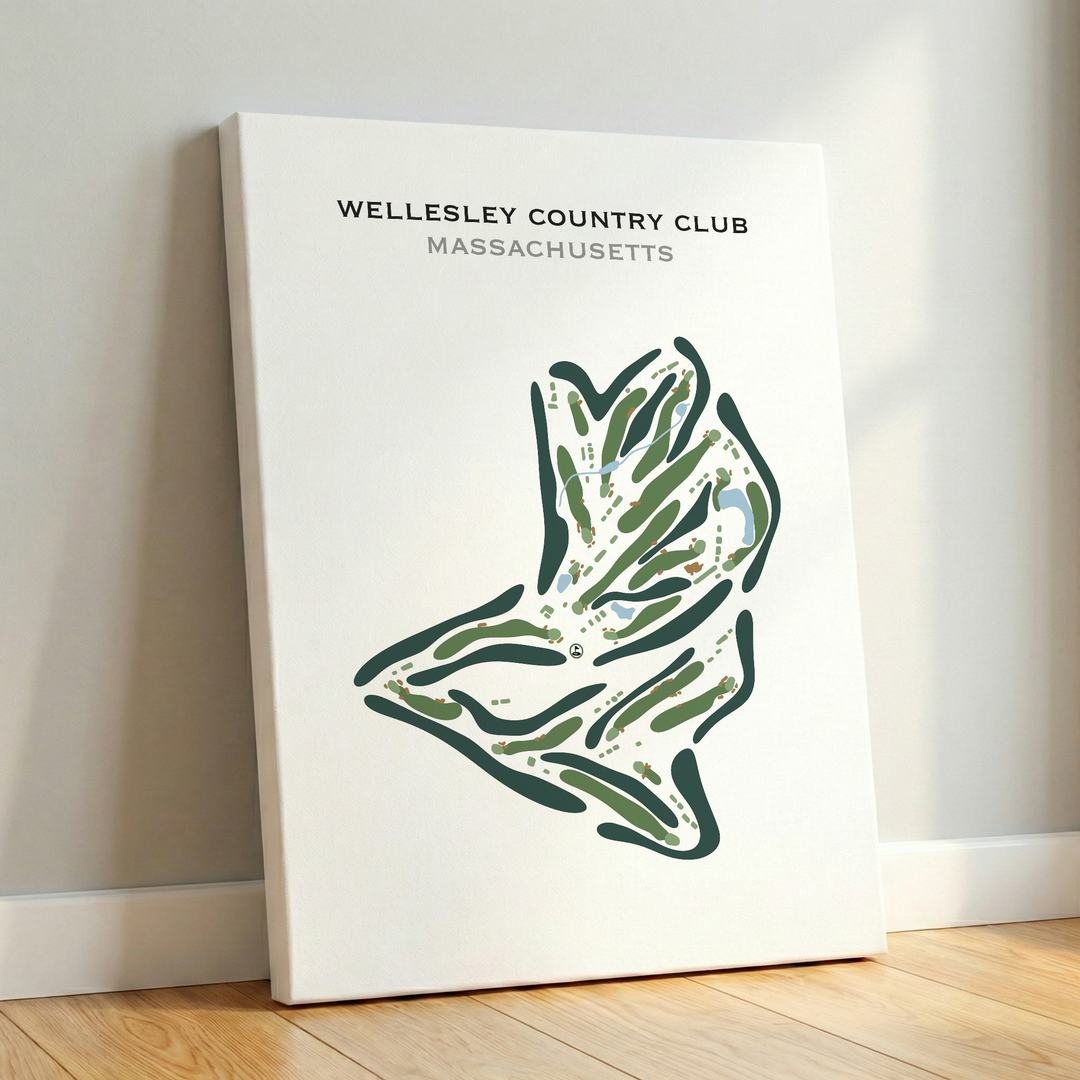 Wellesley Country Club, Massachusetts - Printed Golf Course
